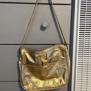 Timeless leather Gold BAG. Erica Tanov- gently used